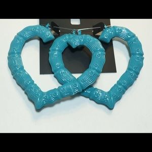 Thalia Sodi Large Heart Hoop Earrings NWT